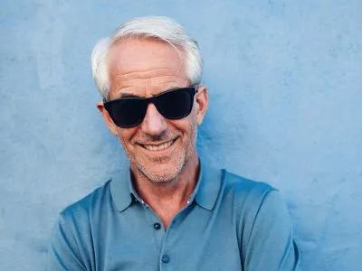 Stylish gentleman wearing sunglasses